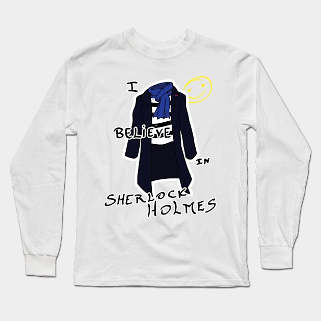 Belive in Sherlock Long Sleeve T-Shirt by Trannes